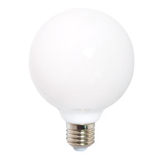 LED Leuchtmittel Glühbirne G80 8W = 60W E27 opal 360° warmweiß 2700K