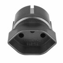 Adapter Schweiz zu EU Converter Stecker Reiseadapter Schwarz