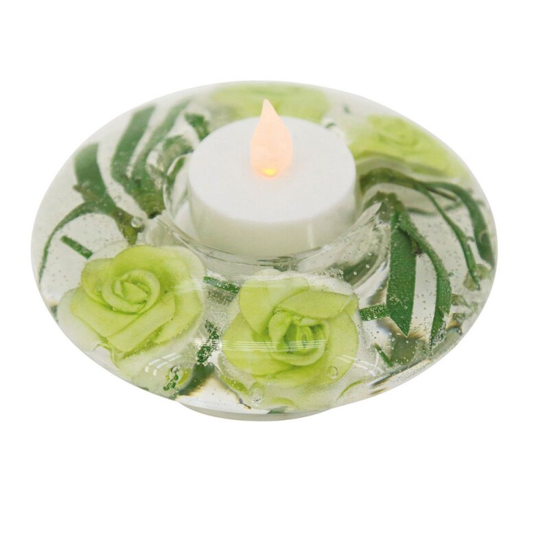 Eglo LED Kerzenlicht im Deko-Glas Blumen 0,03W mit Schalter und 1 x C