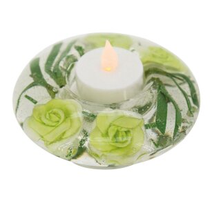 Eglo LED Kerzenlicht im Deko-Glas Blumen 0,03W mit Schalter und 1 x CR2032 Batterie