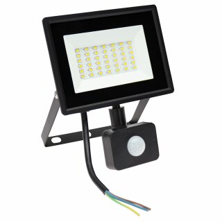 Spectrum LED Fluter Noctis Lux 3 Schwarz IP44 30W 2900lm Tageslichtweiß 6000K mit Bewegungsmelder