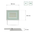 Spectrum LED Fluter Noctis Lux 3 Weiß IP65 50W 4700lm Tageslichtweiß 6000K 100°