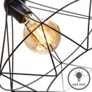 B.K.Licht Pendelleuchte Retro Draht Vintage Schwarz Ø32cm max. 40W E27 ohne Leuchtmittel