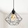 B.K.Licht Pendelleuchte Retro Draht Vintage Schwarz Ø32cm max. 40W E27 ohne Leuchtmittel