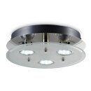 B.K.Licht LED Deckenleuchte Nickel matt rund Ø25cm...