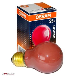 Osram Glühbirne 25W ROT E27 25 Watt Glühlampe Glühbirnen Glühlampen