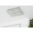 Briloner LED Deckenleuchte Silber quadratisch 28cm 4 x 5W...