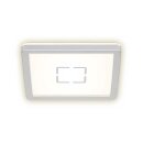 Briloner LED Deckenleuchte Aufbaupanel Silber eckig...