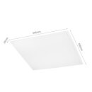 Spectrum LED Panel Algine Backlight Weiß eckig 60x60cm 40W 4800lm Tageslicht 6000K kaltweiß 120°