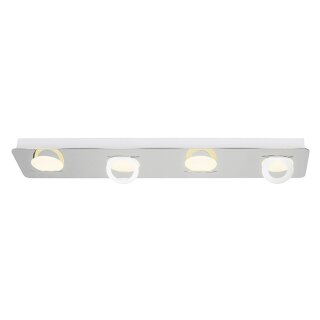 Brilliant LED Deckenleuchte Strahler Doors Round Chrom 91cm 4 x 9W 2520lm warmweiß 3000K Dimmbar