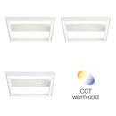 Brilliant LED Wand- & Deckenleuchte Pallas Weiß 50x50cm 38W 2660lm RGB + CCT Dimmbar mit Fernbedienung