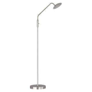 Wofi LED Stehleuchte Orta Nickel matt 135cm 12W 800lm warmweiß 3000K Dimmbar mit Schalter