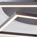 Brilliant LED Deckenleuchte Zorg Edelstahl 41cm 30W 3200lm Warmweiß 3000K 3-Stufen dimmbar