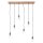 Brilliant Pendelleuchte Rustik Schwarz/Holz max. 6 x 40W E27 ohne Leuchtmittel kürzbar