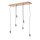 Brilliant Pendelleuchte Rustik Schwarz/Holz max. 6 x 40W E27 ohne Leuchtmittel kürzbar