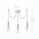 Paul Neuhaus Pendelleuchte Turn Me Beton Grau max. 3 x 60W E27 ohne Leuchtmittel