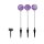 3 x Eglo LED Solar Set Erdspieß Leuchte IP44 Edelstahl Glas Kugeln Violett warmweiß 3000K