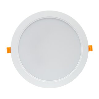 Spectrum LED Einbauleuchte Downlight DURE 3 Weiß rund Ø22cm IP54 24W 2900lm Tageslicht 6000K kaltweiß 110°