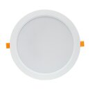 Spectrum LED Einbauleuchte Downlight DURE 3 Weiß rund Ø22cm IP54 24W 2900lm Tageslicht 6000K kaltweiß 110°