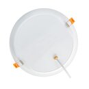 Spectrum LED Einbauleuchte Downlight DURE 3 Weiß rund Ø22cm IP54 24W 2900lm Tageslicht 6000K kaltweiß 110°