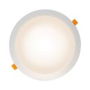 Spectrum LED Einbauleuchte Downlight DURE 3 Weiß rund Ø22cm IP54 24W 2900lm warmweiß 3000K 110°