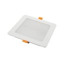 Spectrum LED Einbauleuchte Downlight DURE 3 Weiß eckig 14,5x14,5cm IP54 12W 1500lm warmweiß 3000K 110°