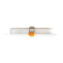 Spectrum LED Einbauleuchte Downlight DURE 3 Weiß eckig 17x17cm IP54 18W 2200lm warmweiß 3000K 110°