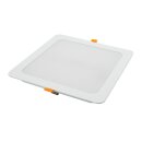 Spectrum LED Einbauleuchte Downlight DURE 3 Weiß eckig 22x22cm IP54 24W 2900lm warmweiß 3000K 110°