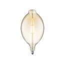 LeuchtenDirekt LED Filament Leuchtmittel Oval Ø18cm 4W = 32W E27 Gold 420lm warmweiß 2700K