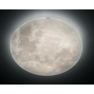 Trio LED Deckenleuchte Lunatic Mond Weiß Ø60cm 40W 4000lm 3000K-5500K Dimmbar mit Fernbedienung