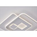 Wofi LED Deckenleuchte Akon Weiß 48x48cm 43,5W 3500lm 2700K-5500K CCT Dimmbar mit Fernbedienung