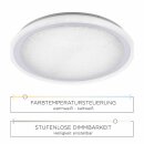 Paul Neuhaus LED Deckenleuchte Medina Sternenhimmel Chrom Ø60cm 40W 3800lm CCT Fernbedienung