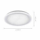 Paul Neuhaus LED Deckenleuchte Medina Sternenhimmel Chrom Ø60cm 40W 3800lm CCT Fernbedienung