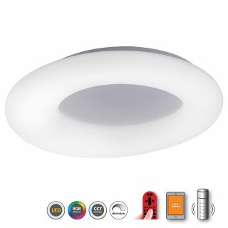 Paul Neuhaus LED Decken LOLAsmart-DONUT Ø60cm 40W 5000lm CCT 2700K-5000K RGB Fernbedienung Google Alexa WiFi