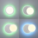Paul Neuhaus LED Deckenleuchte Weiß 39cm 21W 2000lm RBG CCT 2700K-5000K Backlight dimmbar mit Fernbedienung