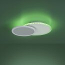 Paul Neuhaus LED Deckenleuchte Weiß 39cm 21W 2000lm RBG CCT 2700K-5000K Backlight dimmbar mit Fernbedienung