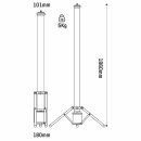 LEDs work LED Arbeitsleuchte 100W 12000lm 5000K IP54 Baustellenlicht 186cm Säule