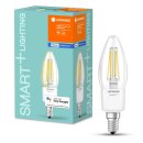 Ledvance LED Filament Smart+ Kerze 4W = 40W E14 klar 470lm warmweiß 2700K Dimmbar App Google Bluetooth