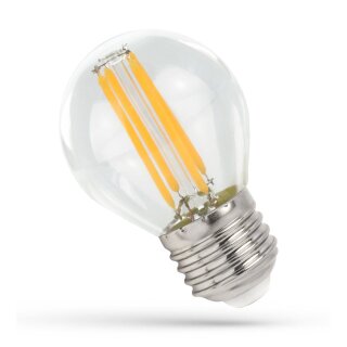 Spectrum LED Filament Leuchtmittel G45 Tropfen 5,5W E27 klar 710lm warmweiß 2700K DIMMBAR