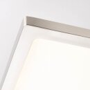 Brilliant LED Deckenleuchte Aufbaupanel Ceres 35x35cm Edelstahl 20W 2000lm warmweiß 3000K Dimmbar