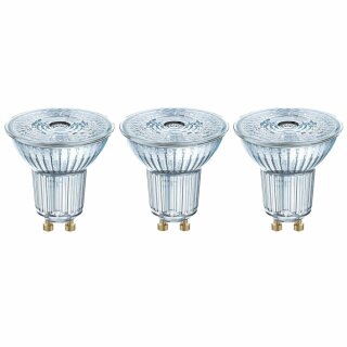 3 x Osram LED Leuchtmittel PAR16 Glas Reflektor 4,3W = 50W GU10 350lm warmweiß 2700K 36°