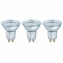 3 x Osram LED Leuchtmittel PAR16 Glas Reflektor 4,3W = 50W GU10 350lm warmweiß 2700K 36°