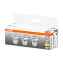 3 x Osram LED Leuchtmittel PAR16 Glas Reflektor 4,3W = 50W GU10 350lm warmweiß 2700K 36°