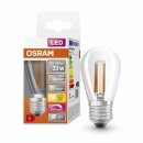 Osram LED Filament Leuchtmittel Mini Edison ST45 4,8W = 33W E27 klar 360lm extra warmweiß 2200K DIMMBAR