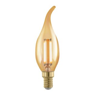 Eglo LED Filament Leuchtmittel Windstoßkerze 4W = 30W E14 Gold 320lm extra warmweiß 1700K DIMMBAR