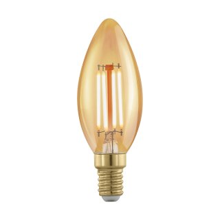 Eglo LED Filament Leuchtmittel Kerze 4W = 30W E14 Gold 320lm extra warmweiß 1700K DIMMBAR