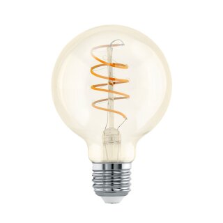 Eglo LED Spiral Filament Leuchtmittel Globe G80 4W = 26W E27 Gold 270lm extra warmweiß 2200K