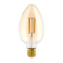 Eglo LED Filament Leuchtmittel Vintage B80 4W = 32W E27 klar Gold 360lm warmweiß 3000K DIMMBAR