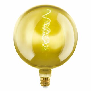 Eglo LED Spiral Filament Leuchtmittel Globe G200 4W E27 Gold 40lm extra warmweiß 1900K DIMMBAR