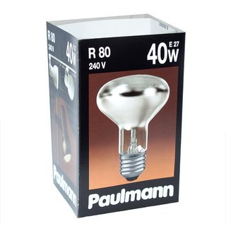 1 x Paulmann Reflektor Glühbirne R80 40W E27 matt Glühlampe 40 Watt 240.40
